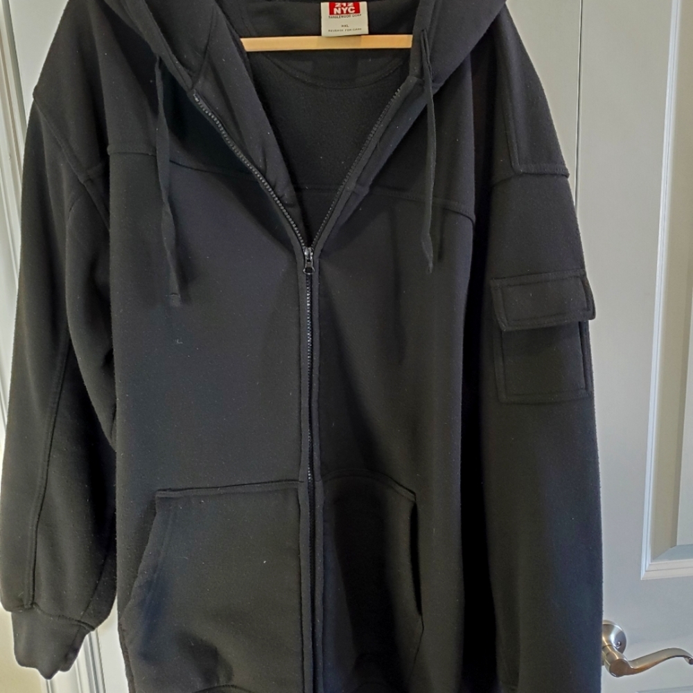 Men's, Sweat Jacket, 3x, black
